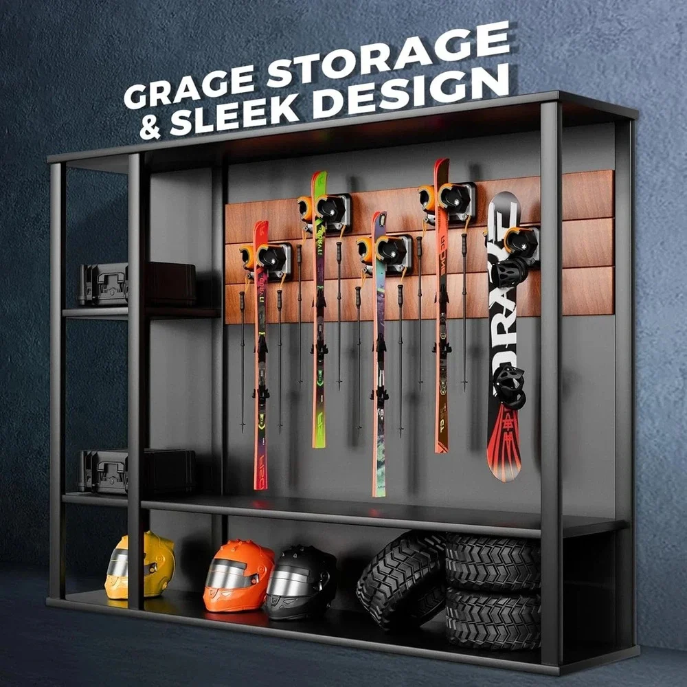 2 Pack Snowboard, Ski, and Skateboard Wall Mount Rack – Multi-Purpose Garage NEW